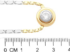 Bezel Set Diamond Pendant in Gold Size