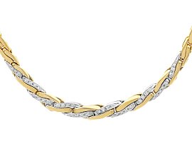 Vintage Diamond and 18ct Yellow Gold Necklace