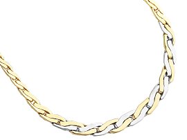 Vintage 18ct Gold Diamond Necklace Reverse 