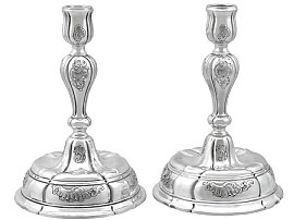 Danish Silver Candlesticks by Georg Jensen - Antique Circa 1920; C7939