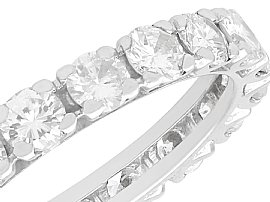 18ct White Gold Eternity Band for Sale