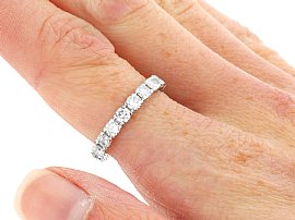 Wearing vintage 18ct White Gold Eternity Band