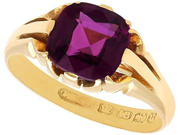 18ct Gold and Garnet Ring for Sale
