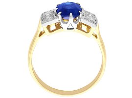 Vintage Oval Sapphire Ring with diamonds