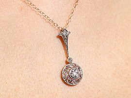 Diamond Pendant Necklace wearing