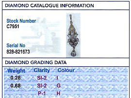 Diamond Necklace Grading Card