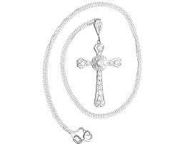 Large Diamond Cross Pendant Necklace