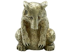 Sterling Silver Gilt Bear Ornament by Stuart Devlin; C7960