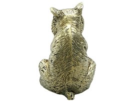 Vintage Silver Bear Ornament