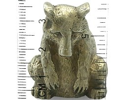 Vintage Silver Bear Ornament Size