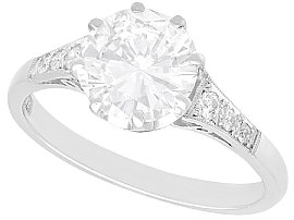 1.74 ct Diamond and Platinum Solitaire Ring - Vintage and Contemporary