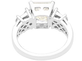 4 Carat Princess Cut Diamond Ring Vintage 