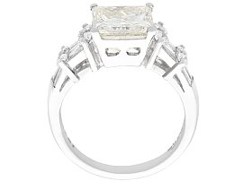 4 Carat Princess Cut Diamond Ring