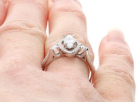 Wearing Vintage Marquise Diamond Halo Ring