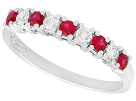 Vintage Ruby and Diamond, 18ct White Gold Eternity Ring