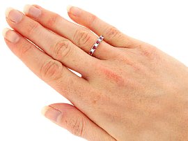 Ruby and Diamond Eternity Ring Wearing