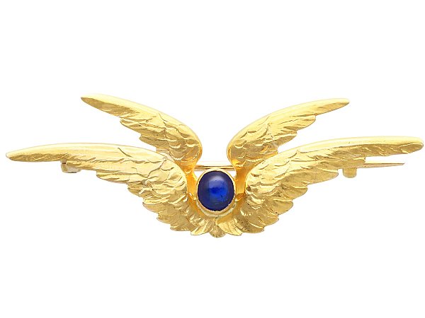 Gold Wings Sweetheart Brooch