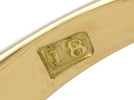 Ceylon Sapphire Trilogy Ring for Sale Hallmarks