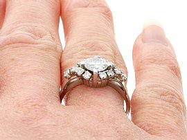 Diamond ring on hand