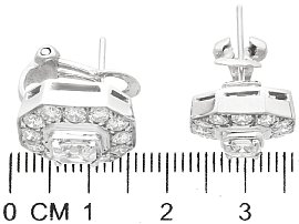Vintage Octagonal Diamond Studs Size