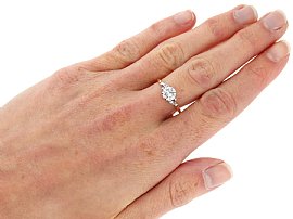 Wearing 1930s Diamond Engagement Ring