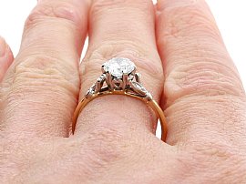Wearing Antique 1930s Diamond Engagement Ring