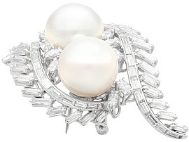 south sea pearl brooch with diamonds for sale