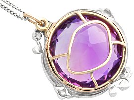 Victorian Amethyst Pendant Necklace for Sale