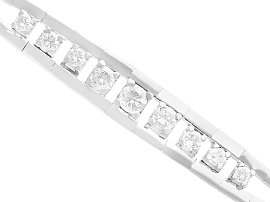 9 Diamond Bracelet in White Gold for Sale