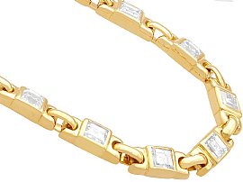 18ct Yellow Gold Multi Diamond Necklace for Sale UK