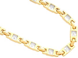Vintage 18ct Yellow Gold Multi Diamond Necklace for Sale UK