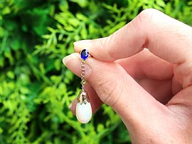 Opal and Sapphire Earrings for Sale Outside