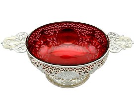 Antique Red Glass Dish