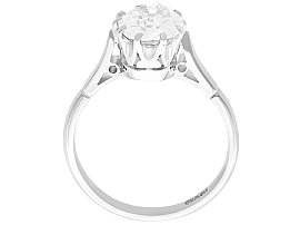 Old Oval Cut Diamond Solitaire Ring 
