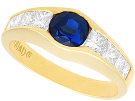 Vintage Diamond and Sapphire ring