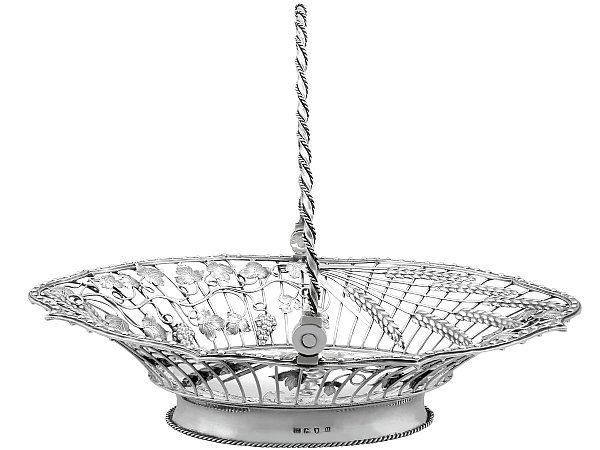 oval silver basket for sale