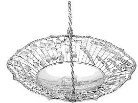 Georgian oval silver basket for sale