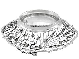 oval silver basket for sale underside