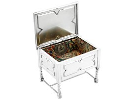 Sterling Silver Trinket Box Antique