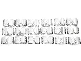 Set of 18 Silver Napkin Rings UK