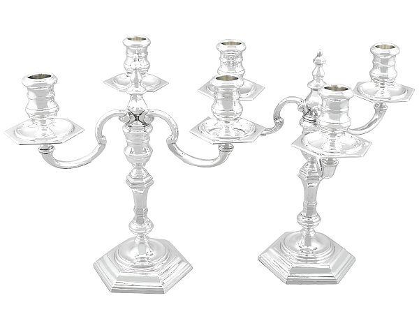 pair of vintage 3 candle candelabra for sale