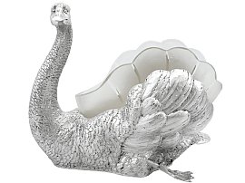 German Silver and Glass Swan Dish / Centrepiece - Antique Circa 1910