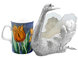 Antique Glass Swan