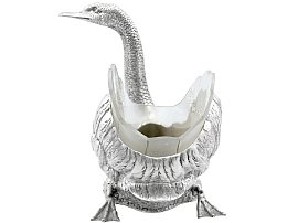 Antique Glass Swan Dish 