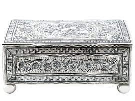 Persian Silver and Niello Enamel Box - Antique Circa 1890