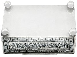 Silver and Niello Enamel Box underside 