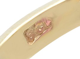 Hexagonal Cut Amethyst Ring in Gold Hallmark