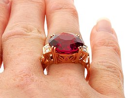 Wearing Rhodolite Garnet Ring for Sale