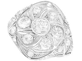 1920s Art Deco 2.19ct Diamond Ring in Platinum