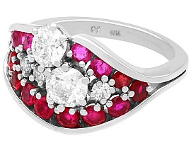 Retro Ruby and Diamond Ring for Sale UK